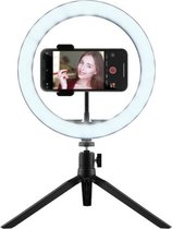 Flexibele Statief voor Smartphone camera met houder en Afstandsbediening - Mobiele Telefoon Houder - Tripod  Bluetooth- Gopro en Ipad Tripod Met Ringlamp - 24393