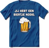 Jij Hebt Een Biertje Nodig T-Shirt | Bier Kleding | Feest | Drank | Grappig Verjaardag Cadeau | - Donker Blauw - L