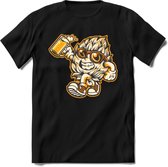 Hopman T-Shirt | Bier Kleding | Feest | Drank | Grappig Verjaardag Cadeau | - Zwart - L