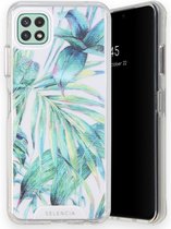 Selencia Hoesje Geschikt voor Samsung Galaxy A22 (5G) Hoesje - Selencia Zarya Fashion Extra Beschermende Backcover - Jungle Leaves