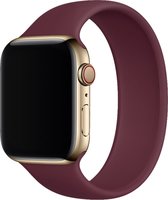 Siliconen bandje compatibel met Apple Watch 49/45/44/42 mm, Wijnrood/Rood, Solobandje, polsmaat L