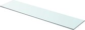 Decoways - Wandschap transparant 90x20 cm glas