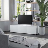 Decoways - Tv-meubel 120x34x30 cm spaanplaat wit