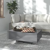 Decoways - Salontafel 85x55x31 cm spaanplaat hoogglans grijs