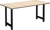 Decoways - Eettafel 160x80x76 cm grenenhout