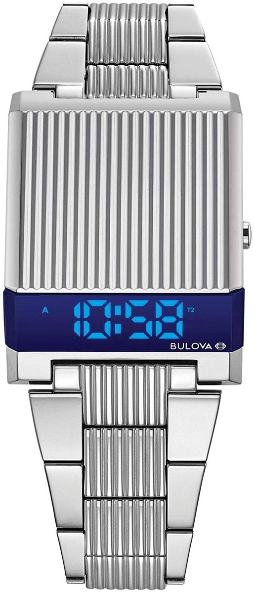 Bulova Computron 96C139 Horloge - Staal - Zilverkleurig - Ø 33 mm