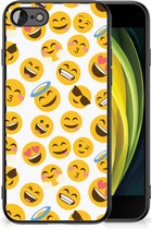 Telefoon Hoesje Super als Cadeautjes voor Meisjes iPhone 7/8/SE 2020/2022 Backcover Soft Siliconen Hoesje met Zwarte rand Emoji