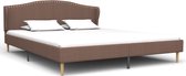 Decoways - Bedframe stof bruin 150x200 cm