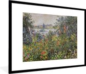 Cadre photo avec affiche - Fleurs à Vétheuil - Peinture de Claude Monet - 80x60 cm - Cadre pour affiche