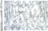 Raved Raamfolie/Plakfolie - Decoratiefolie - Grove Marmer Print Grijs - 2 m x 45 cm