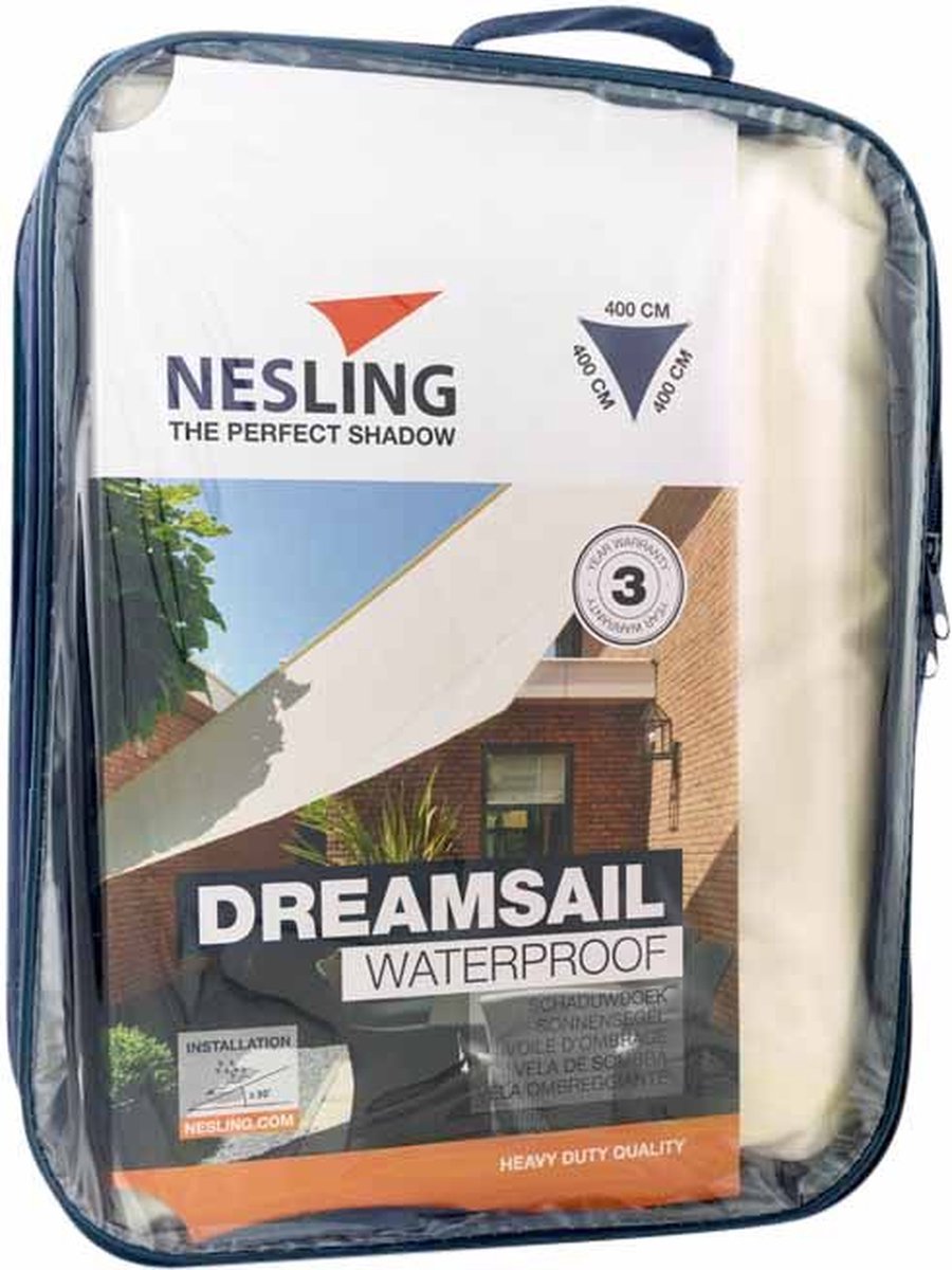 Nesling Dreamsail voile d'ombrage triangulaire, 400x400x400cm, Crème