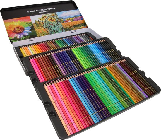 Crayons de couleur set 120 pcs, Ensemble à dessin, Ensemble artistique, Qili de