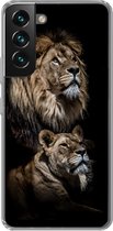 Geschikt voor Samsung Galaxy S22 hoesje - Leeuw - Leeuwin - Portret - Siliconen Telefoonhoesje