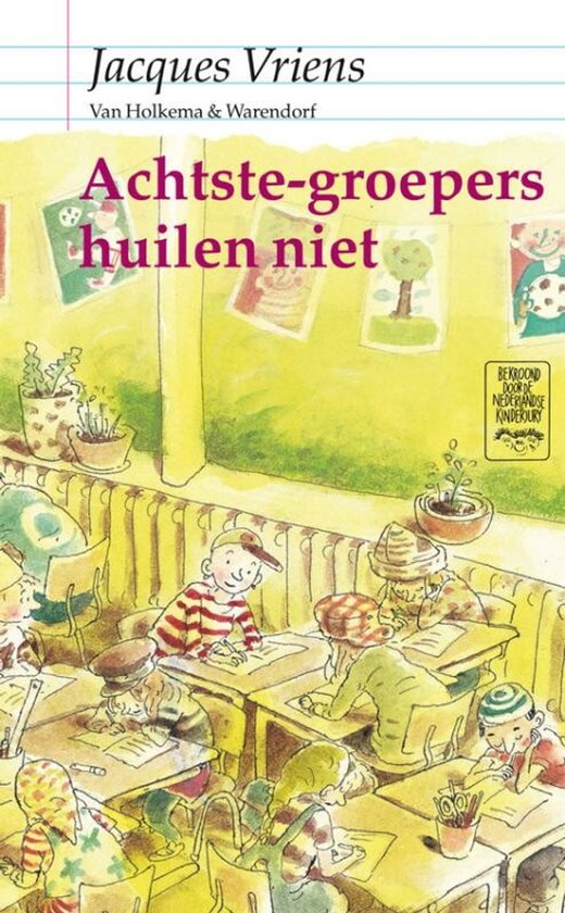Achtste-groepers huilen niet: kinderen in klaslokaal, Juffen, planten, tekeningen en tafels