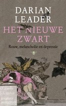Boekcover 'Het Nieuwe Zwart: Rouw, melancholie en depressie' met afbeelding van een slapende man en vliegende vleermuizen.