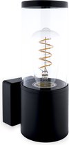 Groenovatie Wandlamp Rond - Modern Design - E27 Fitting - Waterdicht IP44 - Zwart