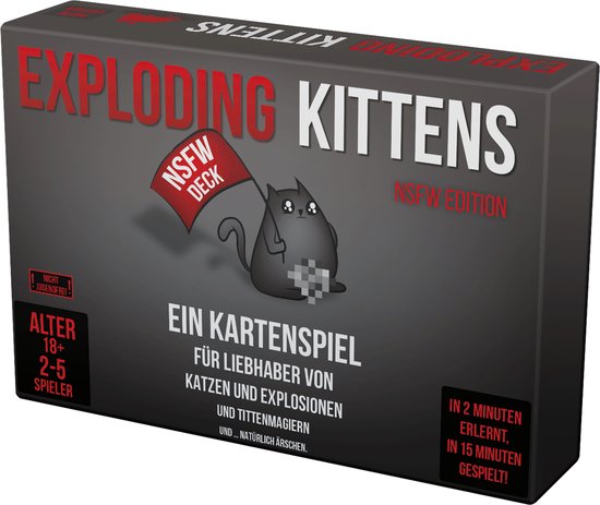 Afbeelding van het spel Asmodee Exploding Kittens NSFW Edition Kaartspel Gelukspel