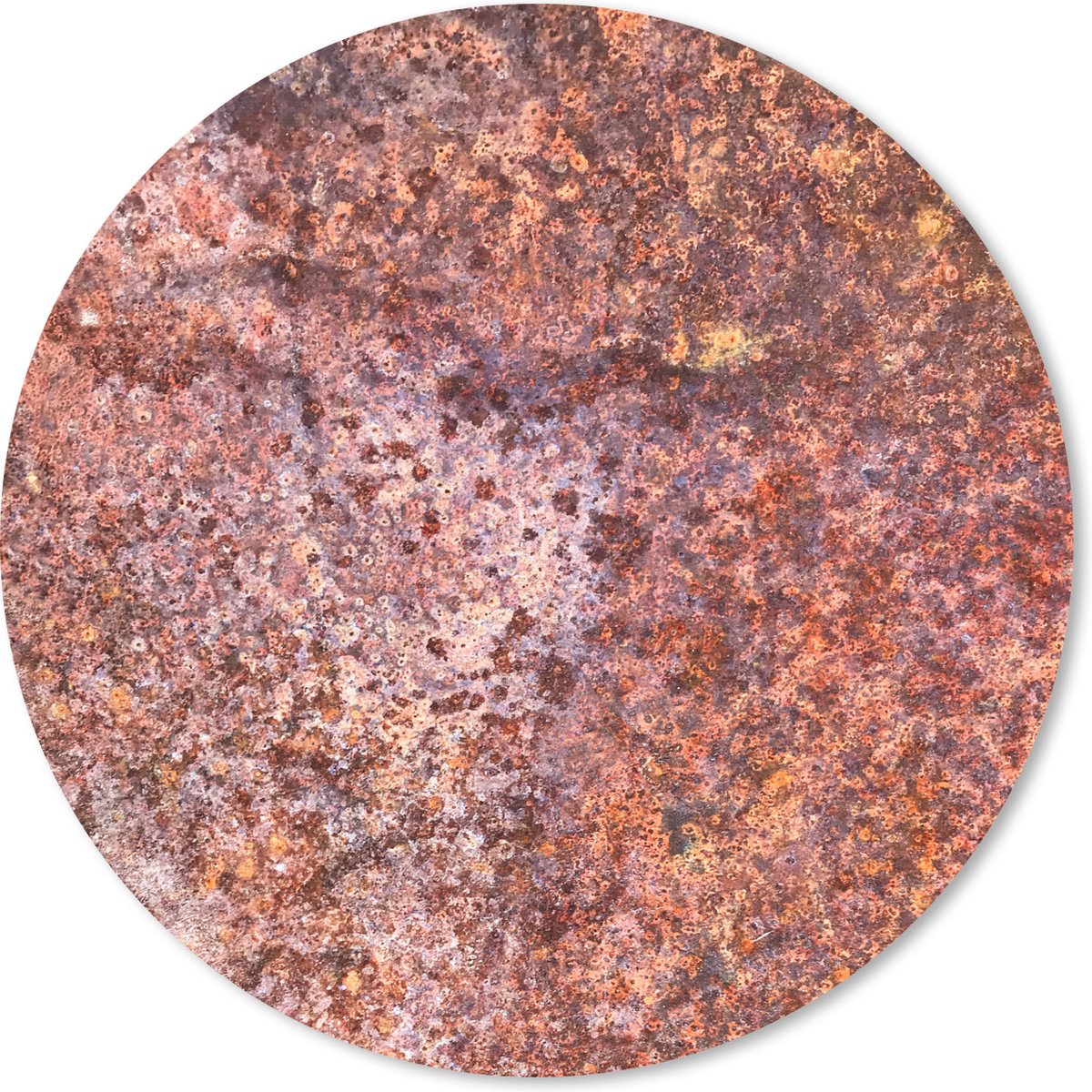 Muismat rond 50x50 cm - Mousepad Roest - Bruin - Brons - Ronde muismatten