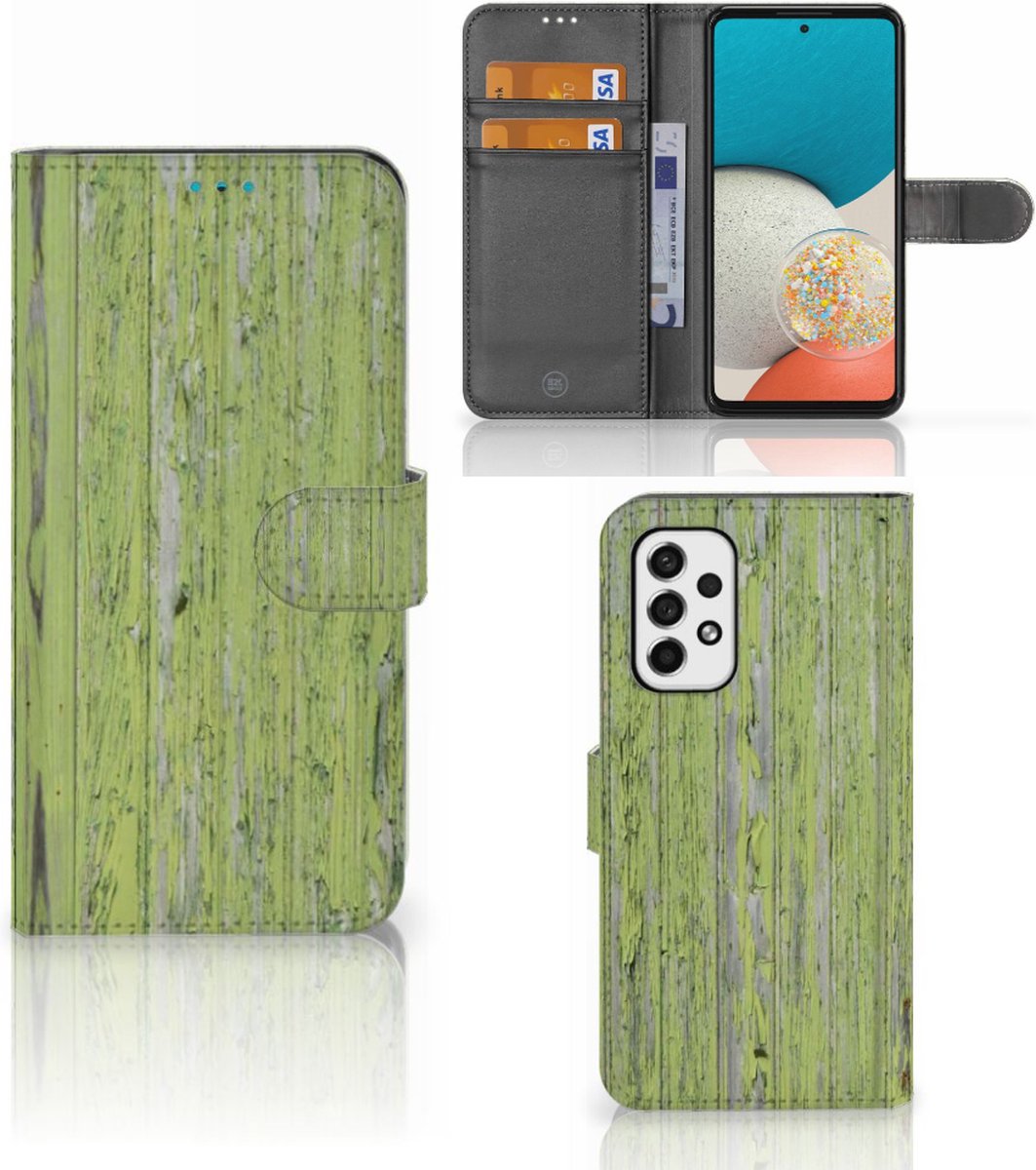 Samsung Galaxy A53 Book Style Case Green Wood