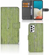 Wallet Book Case Samsung Galaxy A53 Telefoon Hoesje Green Wood