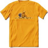 Bitcoin Bull - Crypto T-Shirt Kleding Cadeau | Dames / Heren / Unisex | Bitcoin / Ethereum shirt | Grappig Verjaardag kado | Tshirt Met Print  Prijs - Geel - S