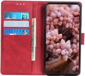 OnePlus 10 Pro Hoesje Portemonnee Book Case Kunstleer Rood