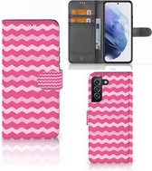 Hoesje ontwerpen Geschikt voor Samsung Galaxy S22 Plus GSM Hoesje ontwerpen Waves Pink