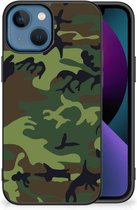 Smartphonehoesje Geschikt voor iPhone 13 GSM Hoesje met Zwarte rand Camouflage