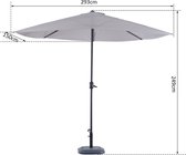 Sunny Parasol halfrond alu grijs 293 x 150 x 249cm
