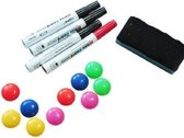 HOMdotCOM Whiteboard magneetbord met accessoires 90 x 60cm