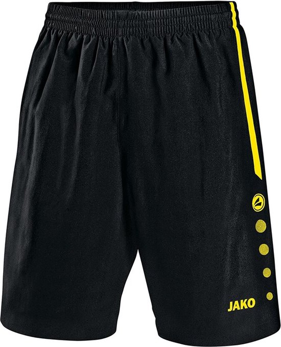 Jako - Shorts Turin - Korte broek Zwart - L - zwart/citroen