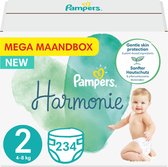 Pampers Harmonie / Pure Luiers - Maat 2 - Mega Maandbox - 234 luiers