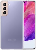 Hoesje Geschikt voor Samsung S21 FE Hoesje Siliconen Case - Hoes Geschikt voor Samsung Galaxy S21 FE Hoes Siliconen - Transparant