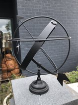 Zonnewijzer, smeedijzer zwart.