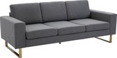 HOMdotCOM Gestoffeerde loungebank 3-zitszetel