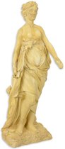 Resin beeld - vrouw met harp - sculptuur - 54,7 cm hoog