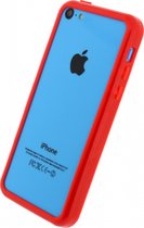 Apple iPhone 5C Hoesje - Xccess - Serie - Hard Kunststof Bumper - Rood - Hoesje Geschikt Voor Apple iPhone 5C