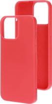 Mobiparts Siliconen Cover Case Apple iPhone 13 Pro Max Scarlet Rood hoesje