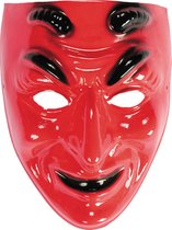 Carnival Toys Duivelsmasker Satan Chagrijnig Rood/zwart One-size