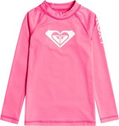 Roxy - UV Rashguard voor meisjes - Whole Hearted - Korte mouw - Pink Guava - maat 92cm
