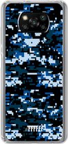 6F hoesje - geschikt voor Xiaomi Poco X3 Pro -  Transparant TPU Case - Navy Camouflage #ffffff