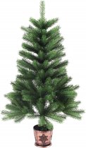 vidaXL Kunstkerstboom met mand 90 cm groen