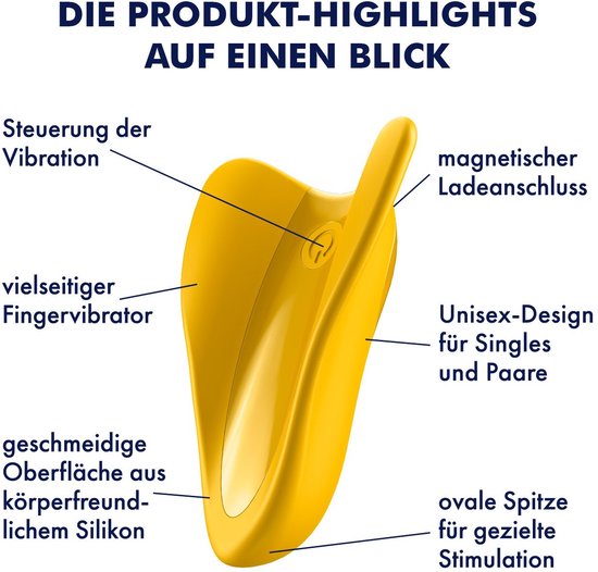 Satisfyer - High Fly Vinger Vibrator Geel | bol