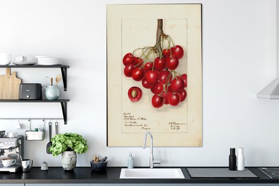 Canvas Schilderij Kersen - schilderij van Deborah Griscom Passmore - 80x120 cm - Wanddecoratie