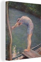 Canvas Schilderij De duiker - Schilderij van Gustave Caillebotte - 30x40 cm - Wanddecoratie