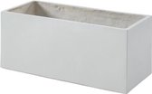 Glasvezel bloembak in cementstijl - 76 x 34 x 32 cm - 80 L - Lichtgrijs