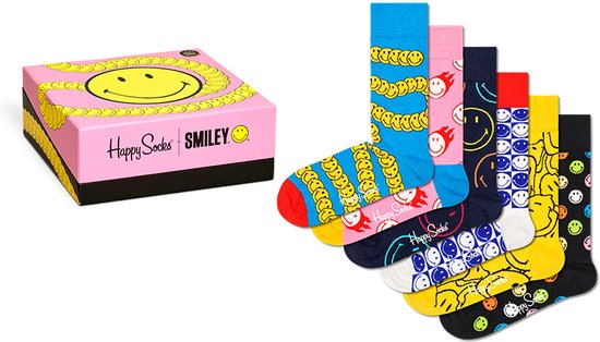 Happy Socks smiley giftbox 6P multi - 41-46