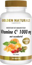 Golden Naturals Vitamine C 1000mg met rozenbottel (180 veganistische tabletten)