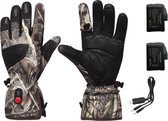 Verwarmde handschoenen - Maat L - Jacht Handschoenen - Elektrische handschoenen - Oplaadbaar - Camouflage print - Verwarmd tot 55 graden