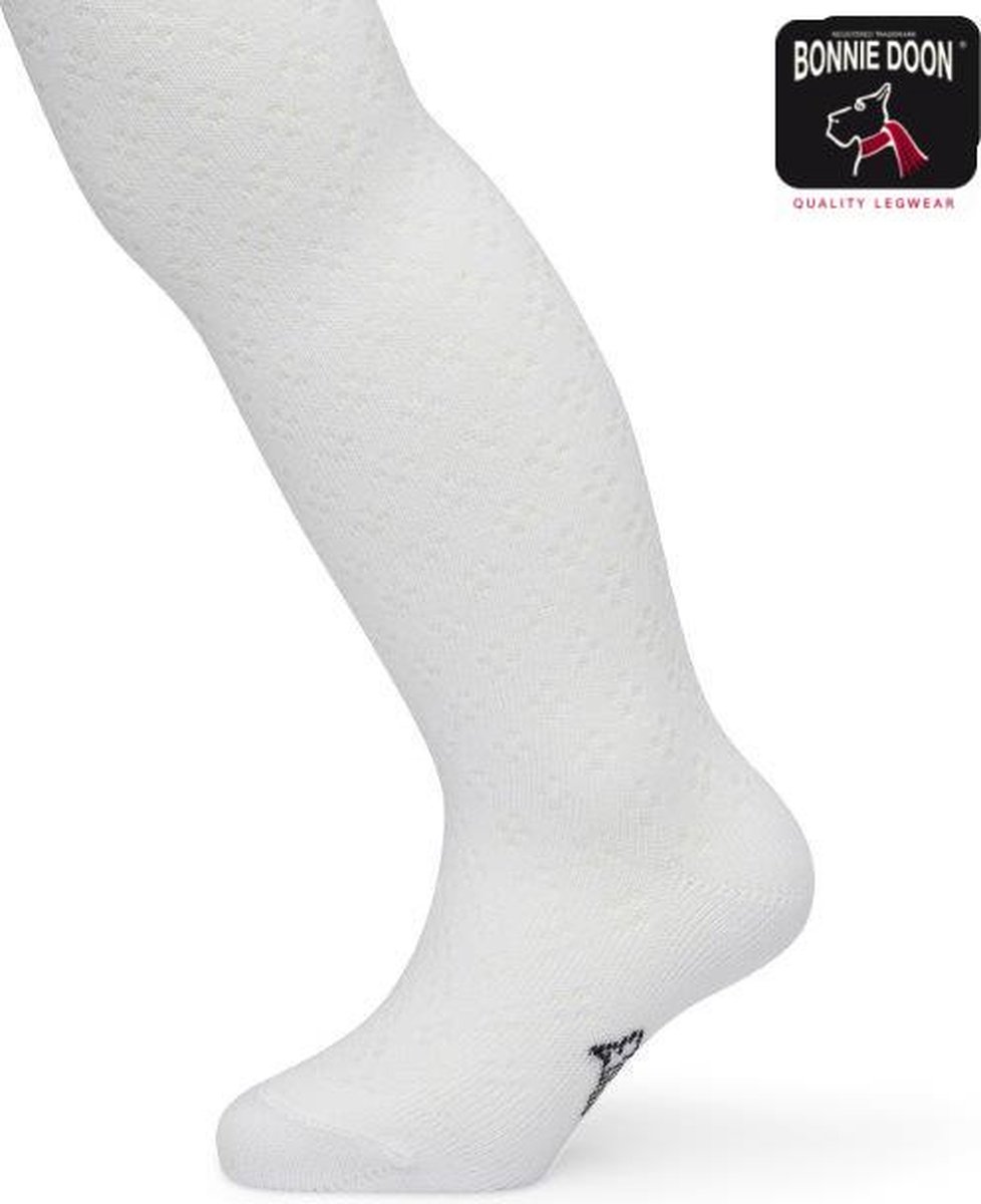 Bonnie Doon Baby Maillot Wit maat 80/86 - Meisjes - Ajour Patroon - Organic - Zacht Organisch Katoen - GOTS gecertificeerd - Gladde naden - Comfortabele Boord - Geen vervelende naden - White - BP214901.103